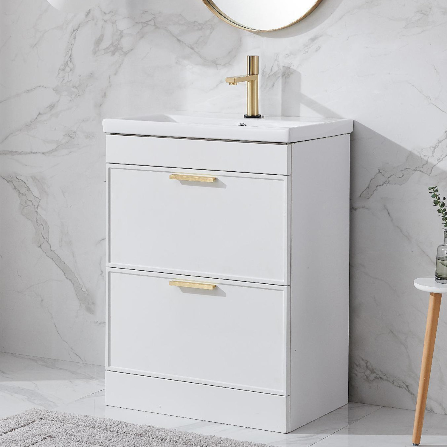Ebern Designs Alcibades 24" Single Bathroom Vanity Free-standing ...